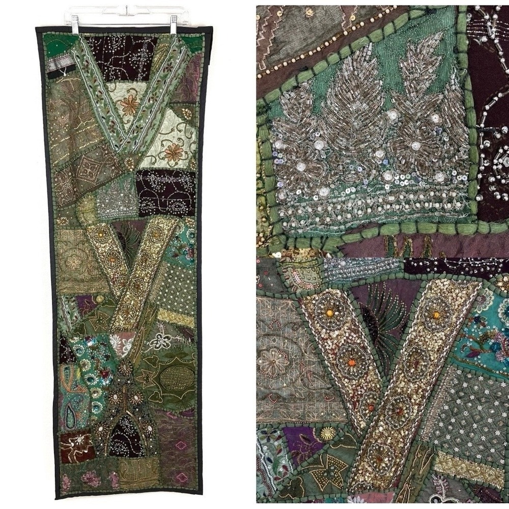 Tapestry Wall Art Hand Crafted Ethnic Beaded
